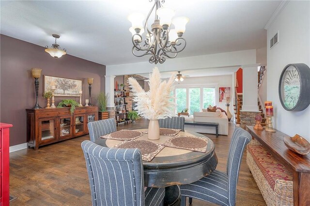 3536 SW Dana Ave E, Lees Summit, MO 64082 - dining room featuring wood finished floors and a chandelier