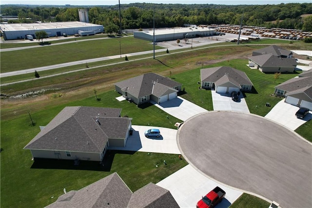 bird's eye view with a residential view