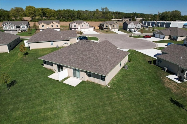 drone / aerial view featuring a residential view