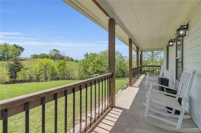 balcony with a porch