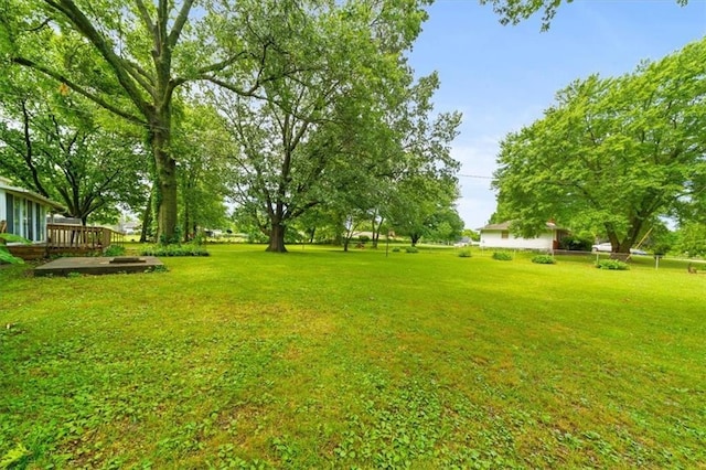 26335 W 321st Ter, Paola, KS 66071 - view of green lawn featuring a deck
