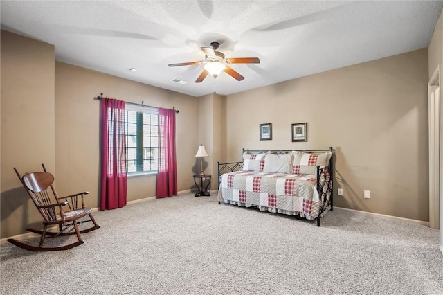 10522 N Garfield Ave, Kansas City, MO 64155 - bedroom featuring carpet, baseboards, and a ceiling fan