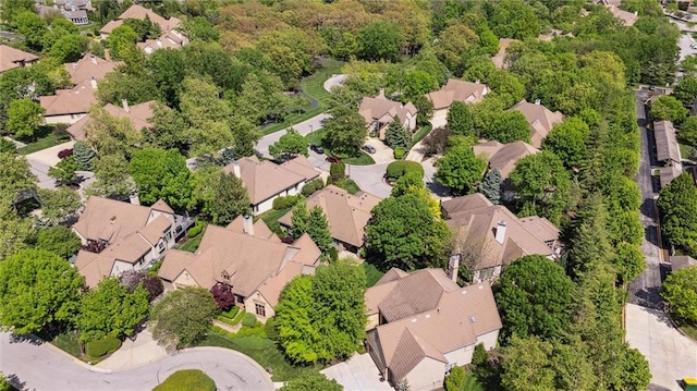 aerial view of residential area