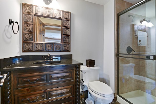 14575 Granada Cir, Leawood, KS 66224 - bathroom featuring vanity and a stall shower