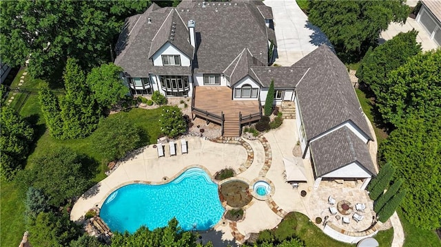 14575 Granada Cir, Leawood, KS 66224 - view of subject property featuring a pool