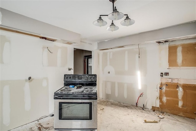 4904 Grandview Rd, Kansas City, MO 64137 - kitchen featuring electric range