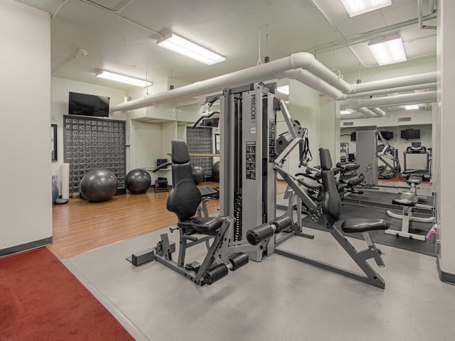 view of exercise room