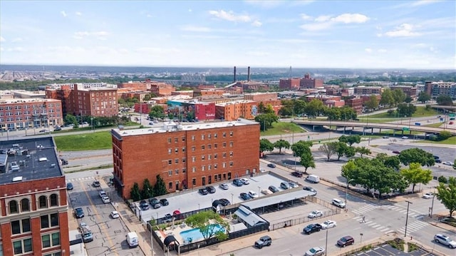aerial view featuring a city view