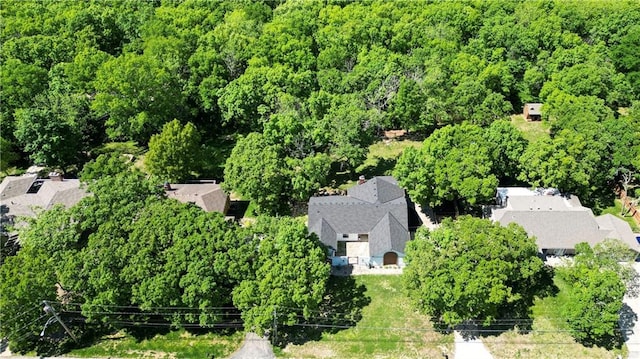 drone / aerial view of a forest