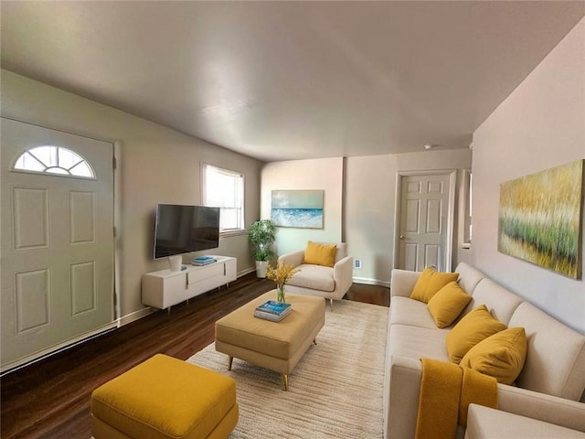 4714 Norton Ave, Kansas City, MO 64130 - living room with wood finished floors and baseboards