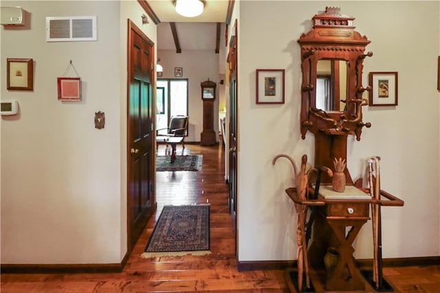 12 Woodland Trl, Warrensburg, MO 64093 - corridor featuring wood finished floors and baseboards