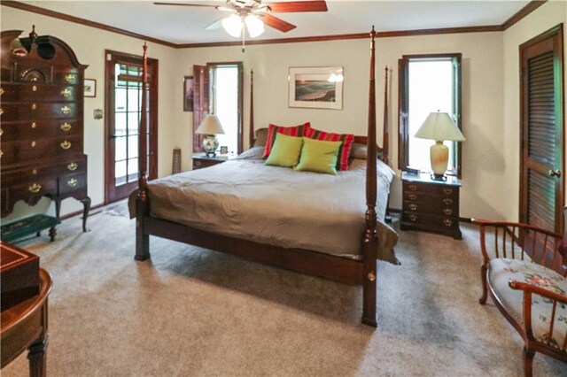 12 Woodland Trl, Warrensburg, MO 64093 - bedroom with carpet flooring and ornamental molding