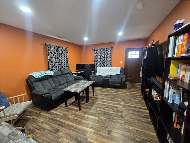 1824 S Grand Ave, Sedalia, MO 65301 - living area with recessed lighting and wood finished floors