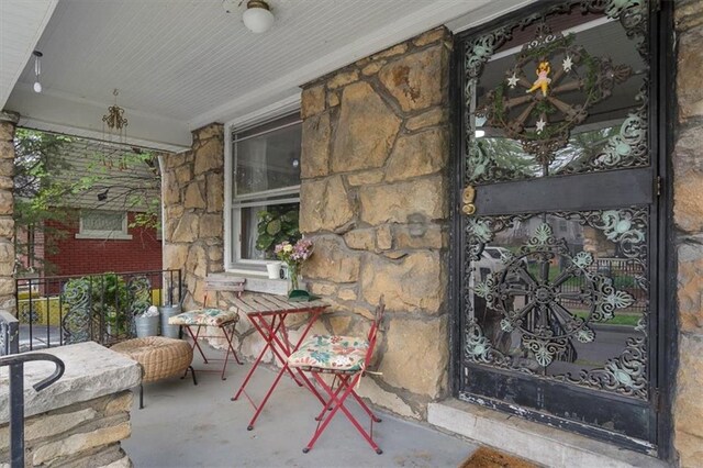 view of patio with covered porch