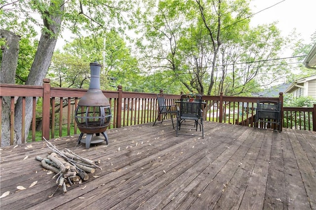 view of wooden deck
