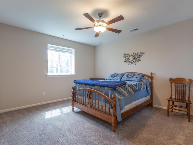 6529 Barth Rd, Shawnee, KS 66226 - bedroom with carpet floors, baseboards, and a ceiling fan