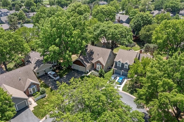 aerial view of residential area