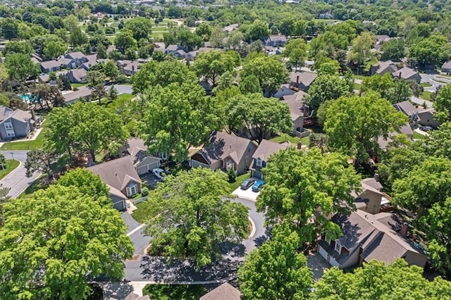 aerial view of residential area