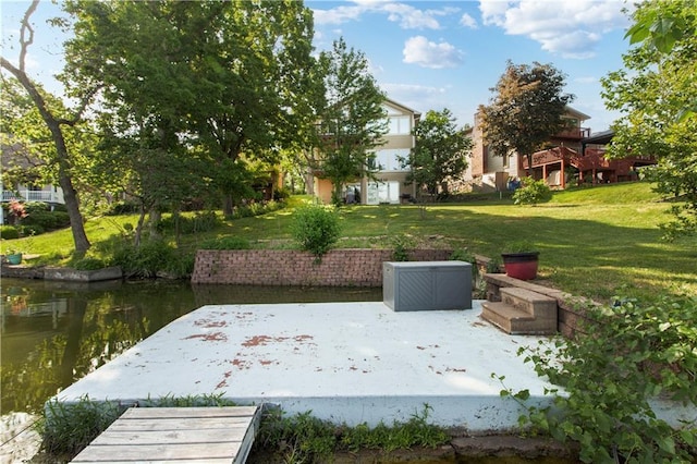 14 Emerald Shore Dr, Lake Tapawingo, MO 64015 - dock area with a lawn and a water view
