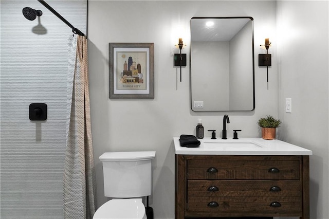 21511 W 100th Ter, Lenexa, KS 66220 - bathroom with vanity, toilet, and a shower with curtain