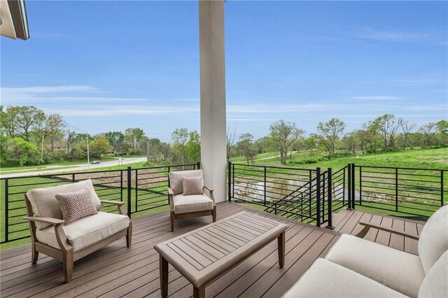 2621 NW 84th Pl, Kansas City, MO 64154 - deck with an outdoor hangout area