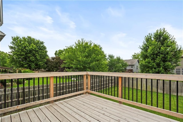 18461 W 157th St, Olathe, KS 66062 - wooden terrace with a fenced backyard