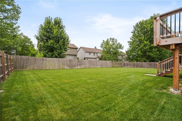 18461 W 157th St, Olathe, KS 66062 - fenced backyard featuring stairway