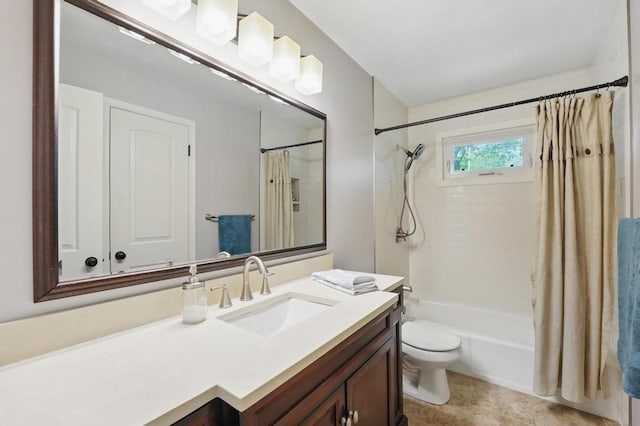 8020 Yecker Ave, Kansas City, KS 66109 - bathroom with vanity, toilet, and shower / bath combination with curtain
