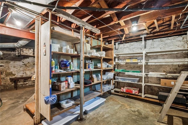 view of storage area