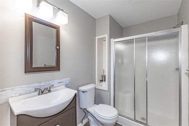 8115 NE 112th St, Kansas City, MO 64157 - full bathroom featuring vanity, a stall shower, and toilet