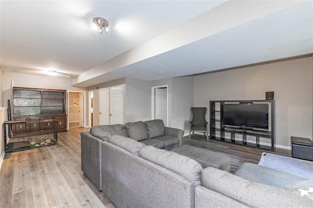 8115 NE 112th St, Kansas City, MO 64157 - living area with light wood finished floors and baseboards