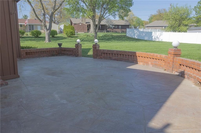 view of patio with a residential view