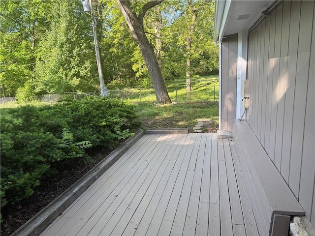 wooden terrace with fence