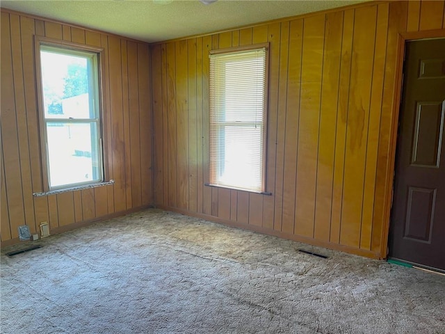 509 Whitcomb St, Lathrop, MO 64465 - empty room featuring carpet floors and wooden walls