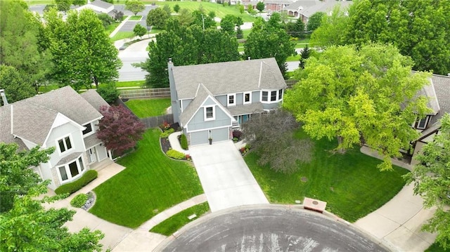 aerial view of residential area