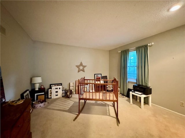 5212 Somerset Dr, Prairie Village, KS 66207 - bedroom featuring light colored carpet, a textured ceiling, and baseboards