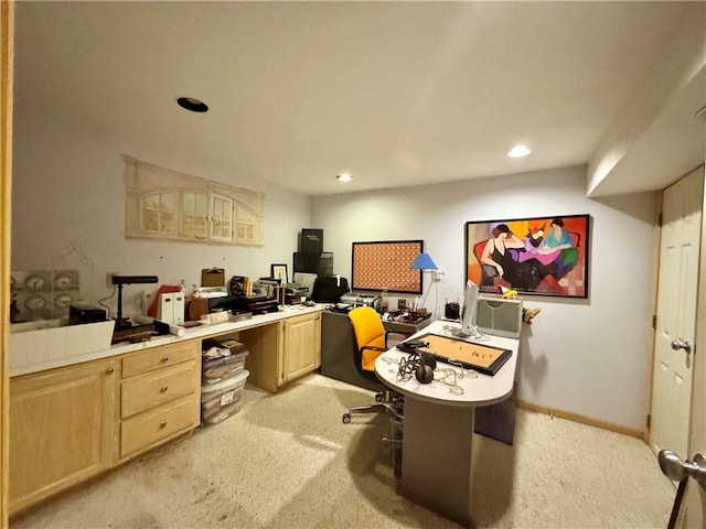 5212 Somerset Dr, Prairie Village, KS 66207 - office area with light colored carpet and recessed lighting