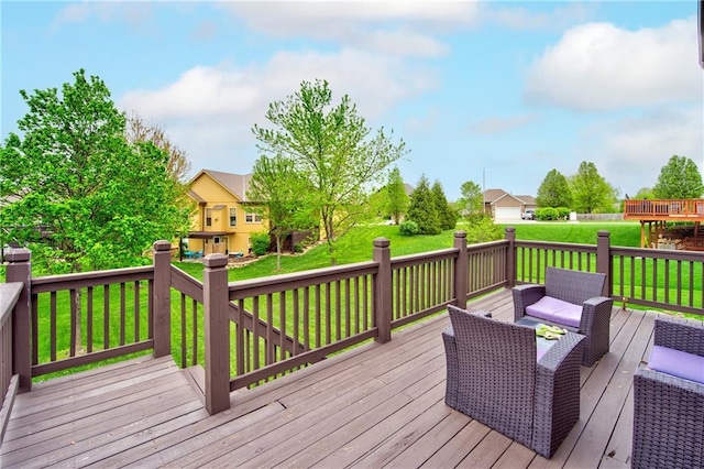 8812 NE 101st St, Kansas City, MO 64157 - deck with a yard