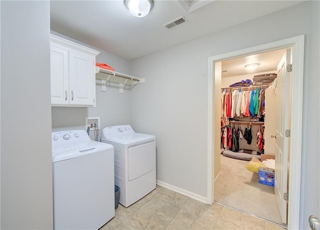 8812 NE 101st St, Kansas City, MO 64157 - washroom featuring cabinet space, independent washer and dryer, and baseboards