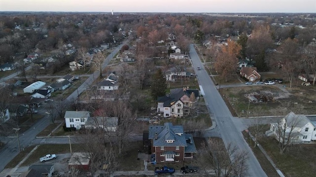 drone / aerial view with a residential view