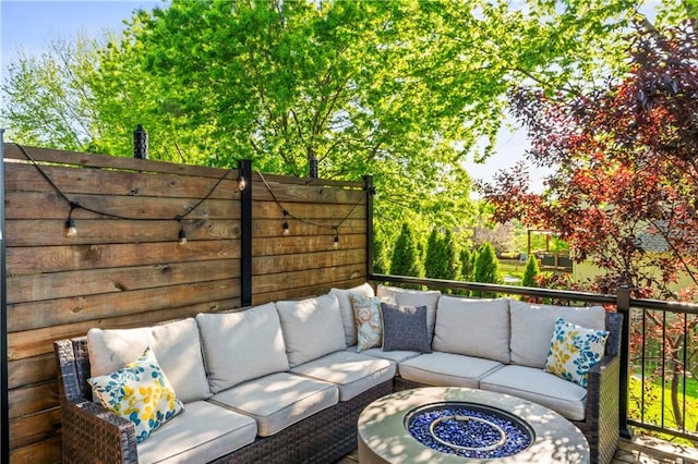 9808 N Hedges Ave, Kansas City, MO 64157 - view of patio / terrace featuring an outdoor hangout area