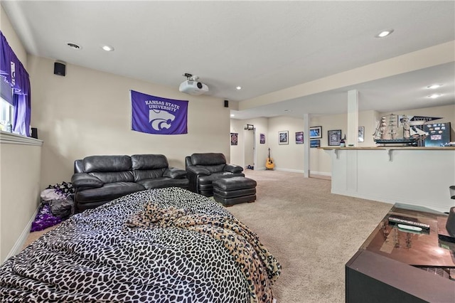 14692 S Garnett St, Olathe, KS 66062 - carpeted living area with recessed lighting