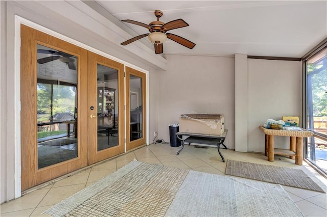 sunroom / solarium with french doors