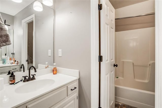 6700 N Charlston Dr, Kansas City, MO 64119 - full bathroom with vanity and bathtub / shower combination