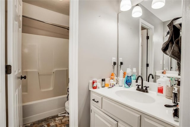6700 N Charlston Dr, Kansas City, MO 64119 - full bath featuring vanity,  shower combination, and toilet