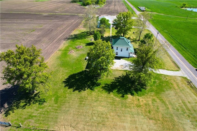 drone / aerial view with a rural view