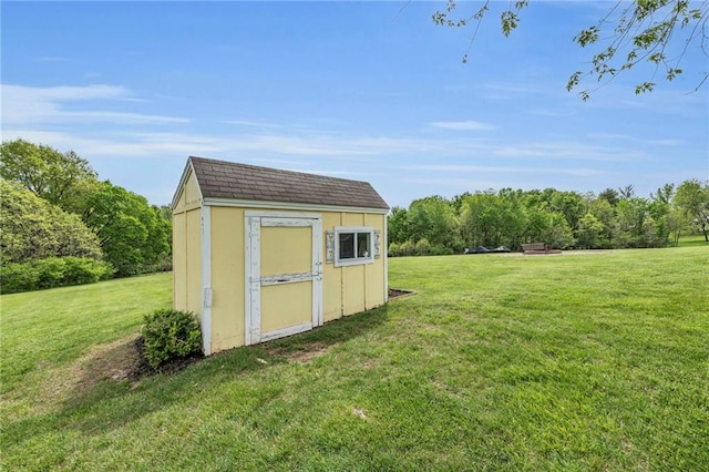 view of shed