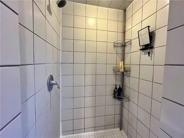 full bathroom with a tile shower