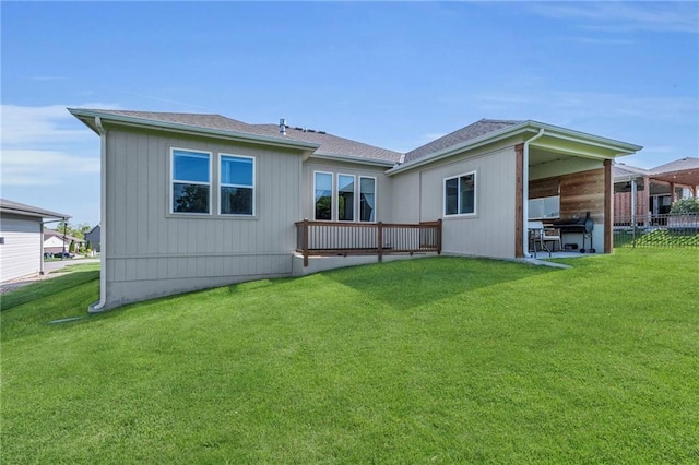 rear view of house with a patio