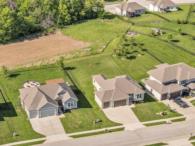 aerial view of residential area